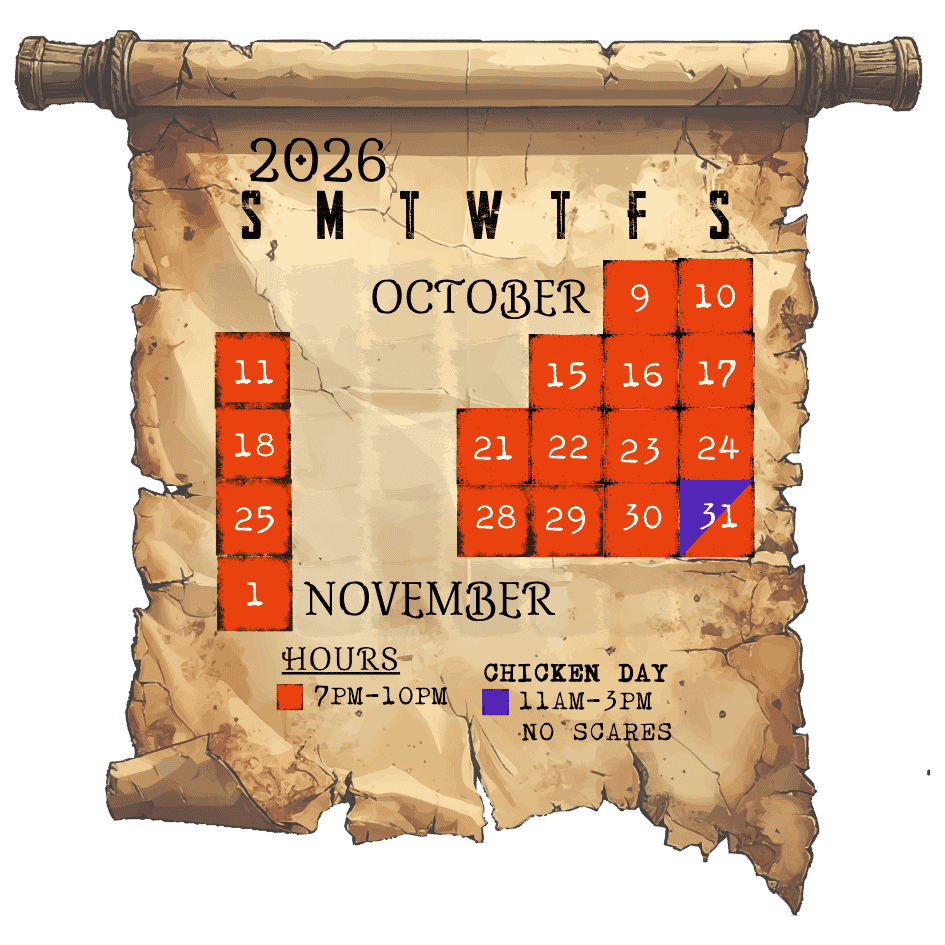 haunted house calendar 2026